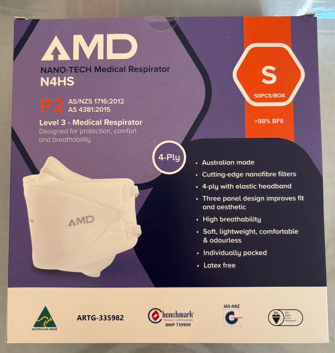 AMD - Headband Respirator Small - Box of 50