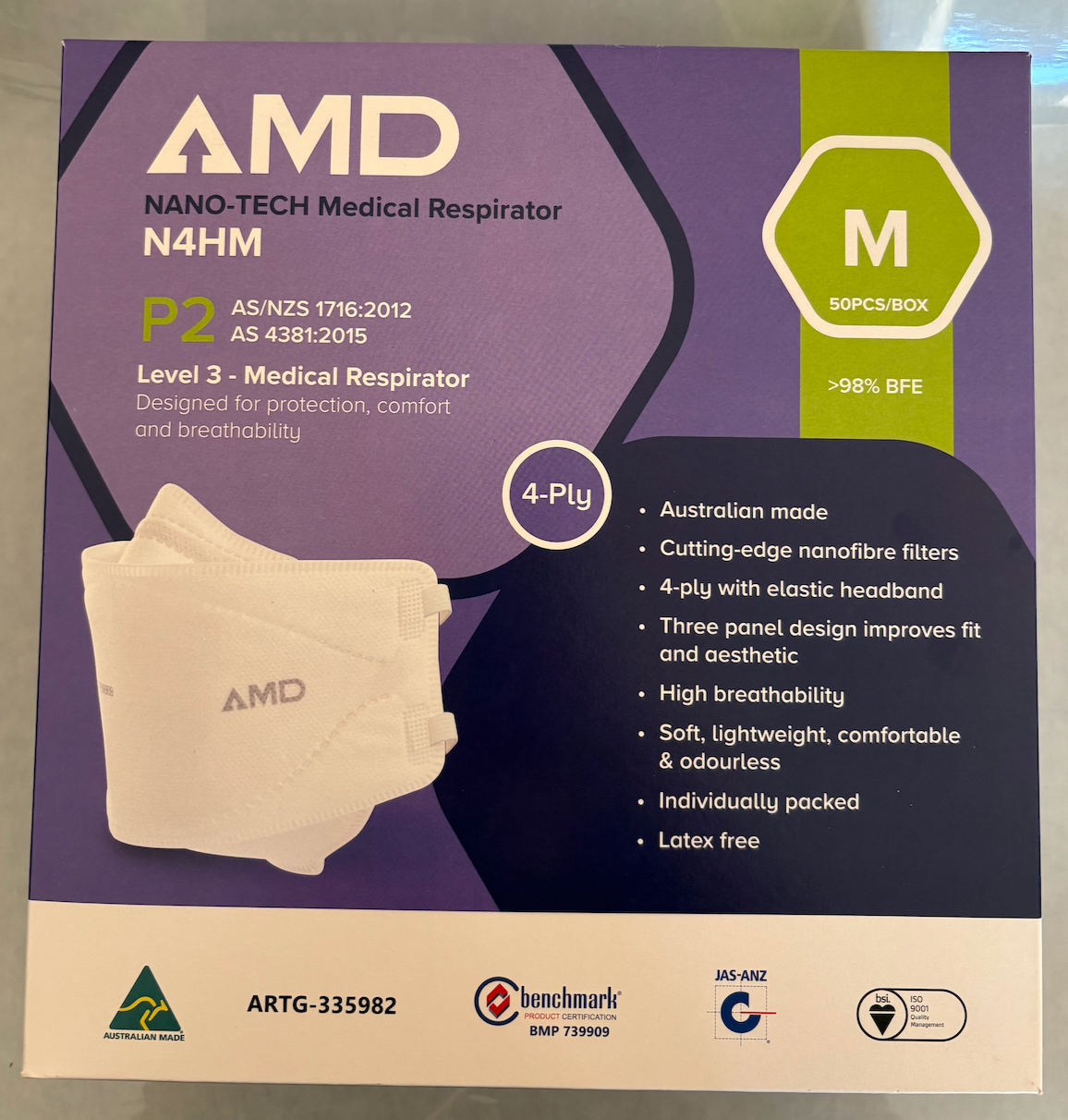 AMD - Headband Respirator Medium - Box of 50